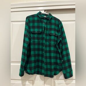 Woolrich Green and Black Plaid Men's Shirt